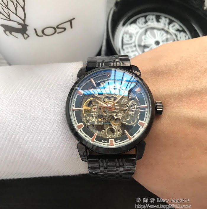 江詩丹頓 Vacheron Constantin 勁爆鏤空設計 全自動機械機芯 精品男士腕表  wssb3540
